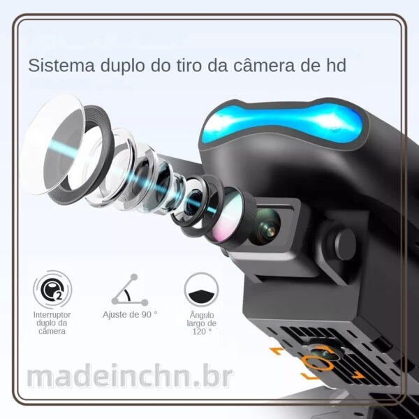 Drone De Câmera De 4K Profissional De Alta Definição Com Dupla - Image 4