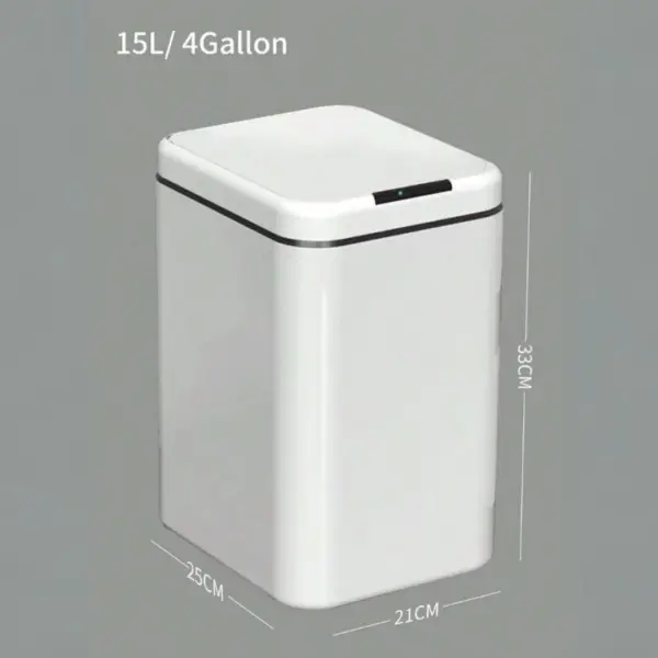 Lixeira Inteligente De Banheiro Com Tampa sem Toque Automática com Sensor De Movimento 15 litros - SHOPEE - Image 4