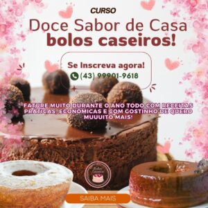 Curso Doce Sabor de Casa - Bolos Caseiros