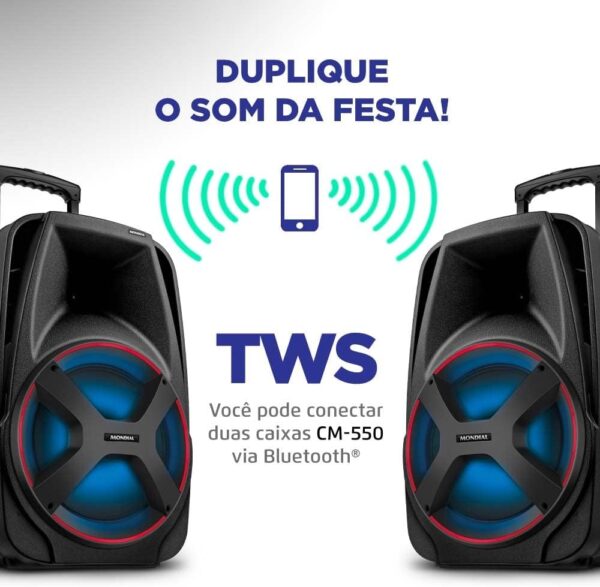 Caixa de Som MONDIAL - Bivolt, 500W RMS - AMAZON - Imagem 3