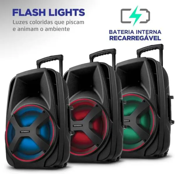Caixa de Som MONDIAL - Bivolt, 500W RMS - AMAZON - Imagem 4